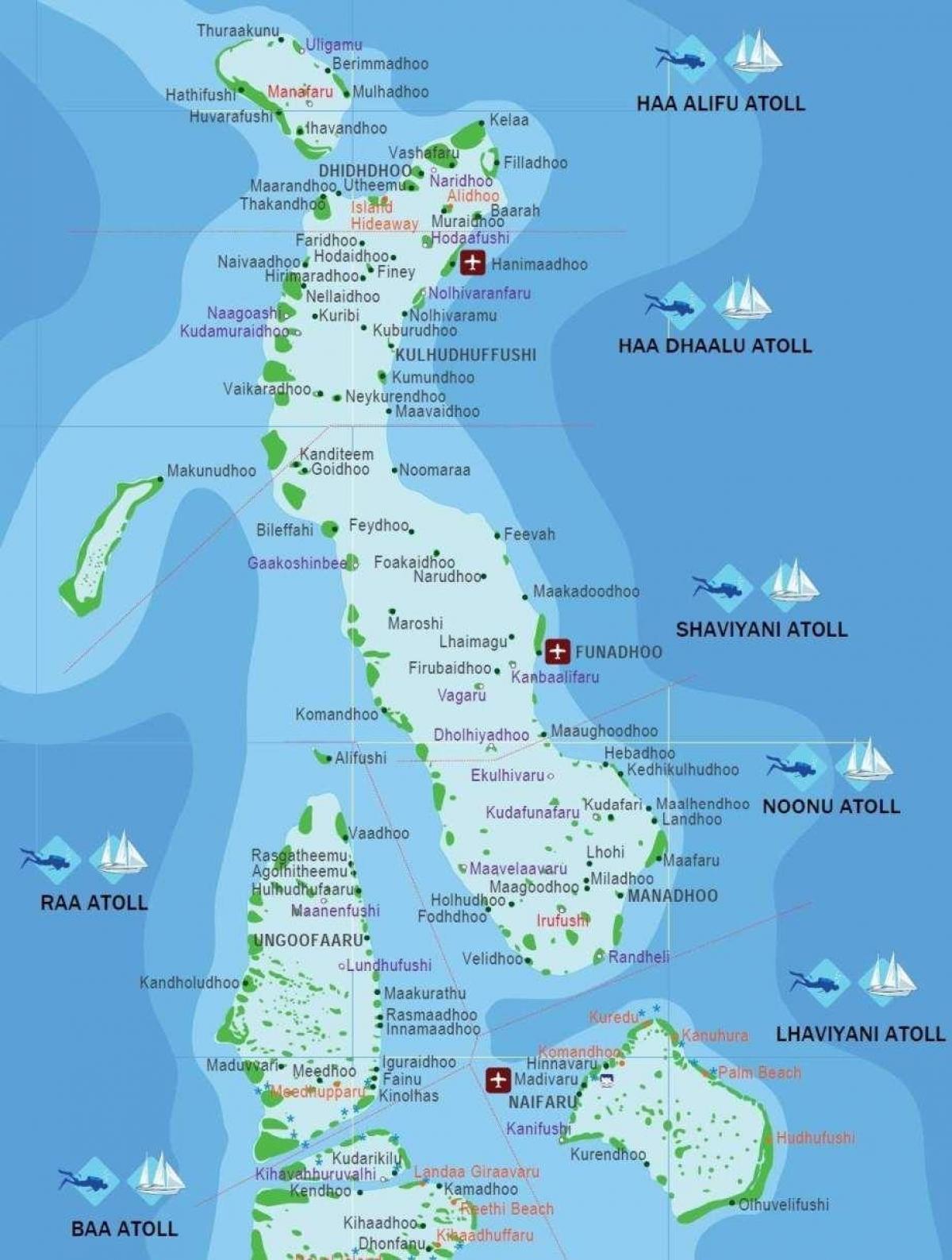 iles मालदीव नक्शा