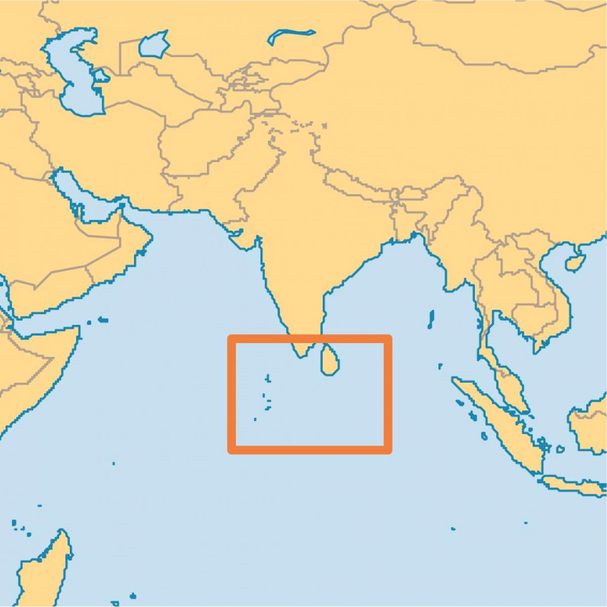 मालदीव द्वीप स्थान पर दुनिया के नक्शे