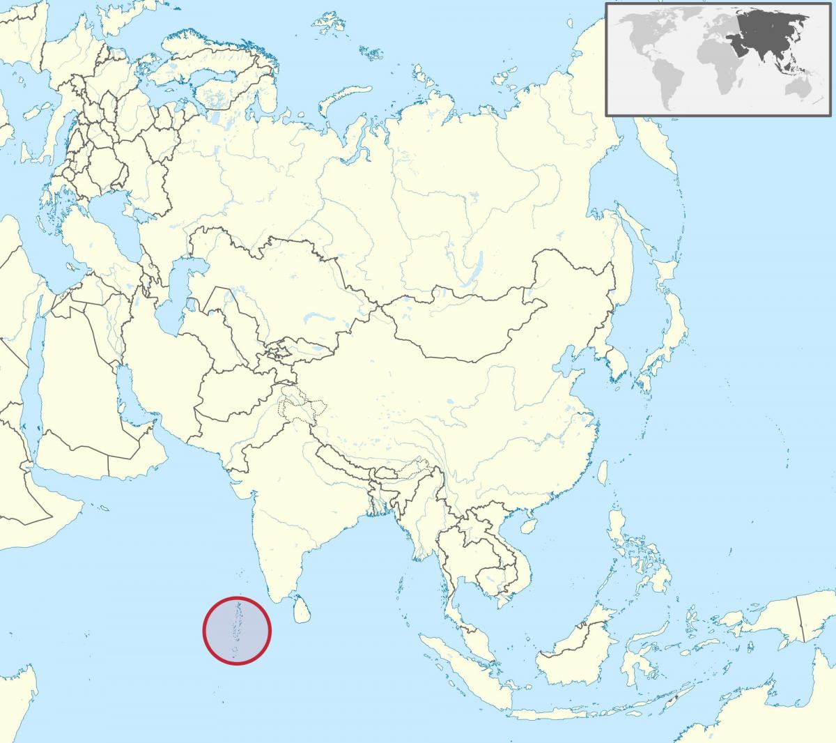 के नक्शे मालदीव एशिया का नक्शा