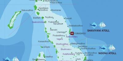 Iles मालदीव नक्शा