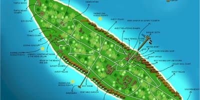 Vaadhoo द्वीप मालदीव नक्शा