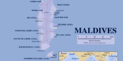 दिखा नक्शा मालदीव